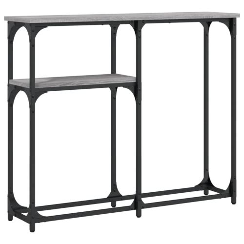 Конзолна маса, сив сонома, 90x22,5x75 см, инженерно дърво