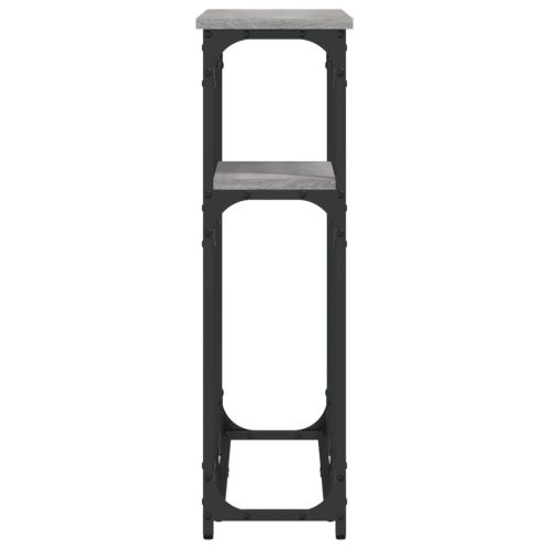 Конзолна маса, сив сонома, 90x22,5x75 см, инженерно дърво