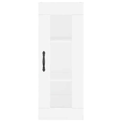 Стенен шкаф бял 34,5x34x90 см