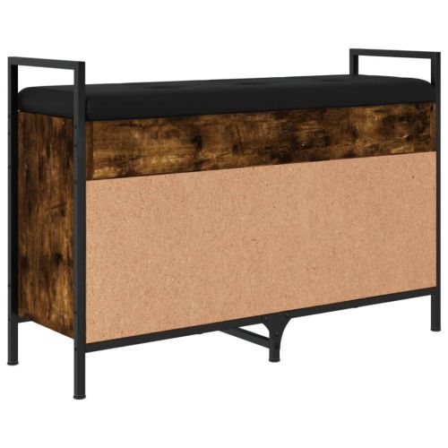 Пейка за обувки, опушен дъб, 85,5x32x57,5 см, инженерно дърво