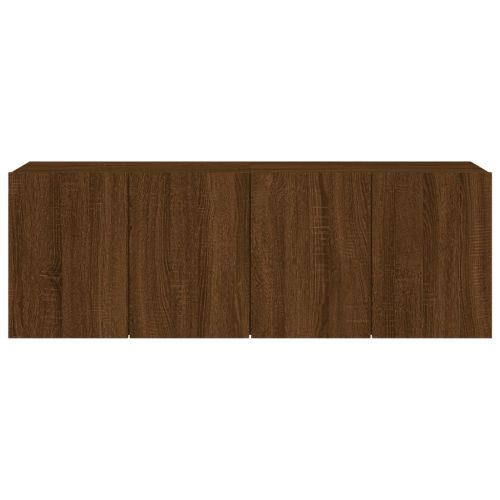 ТВ шкафове за стенен монтаж, 2 бр, кафяв дъб, 60x30x41 см