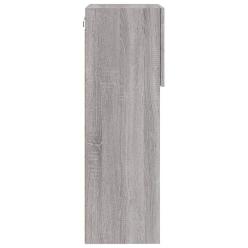 ТВ шкафове с LED осветление, 2 бр, сив сонома, 40,5x30x90 см