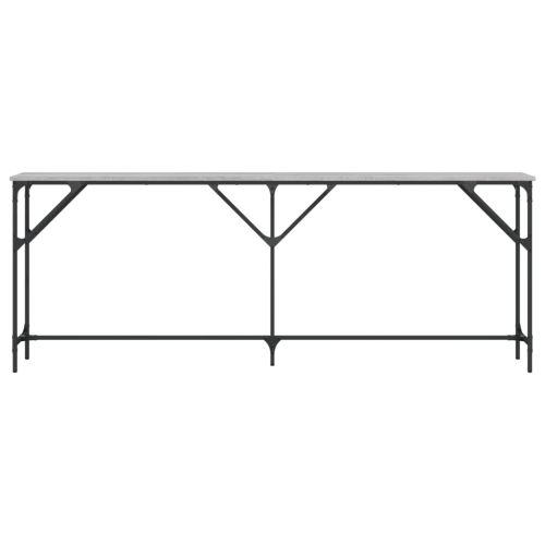 Конзолна маса, сив сонома, 200x29x75 см, инженерно дърво