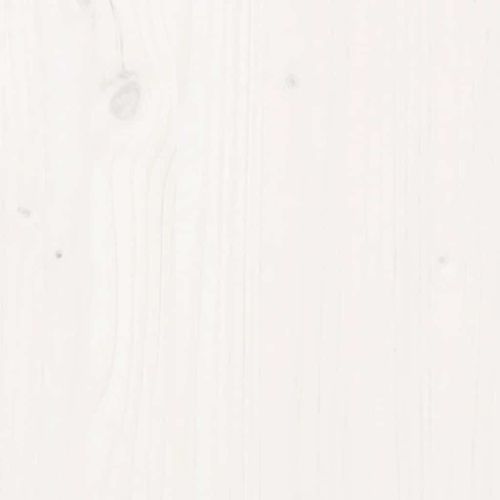 Градински диван, 3-местен, бял, бор масив