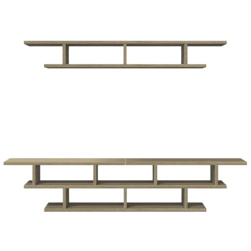 ТВ стенни модули, сонома дъб, инженерно дърво