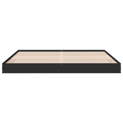 Рамка за легло без матрак Черно 180x200 см инженерно дърво