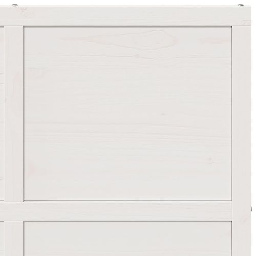 Плъзгаща се врата бяла 100x208 см масивно борово дърво