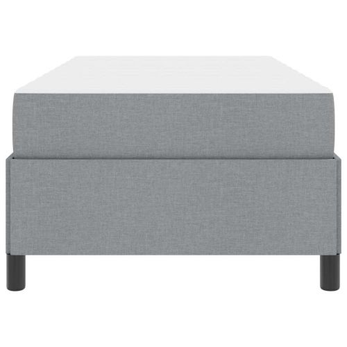 Легло с пружинирана основа Светлосиво 90 x 190 cm текстил