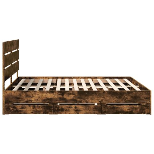 Рамка за легло Димян дъб 200 x 200 cm Инженерна дървесина