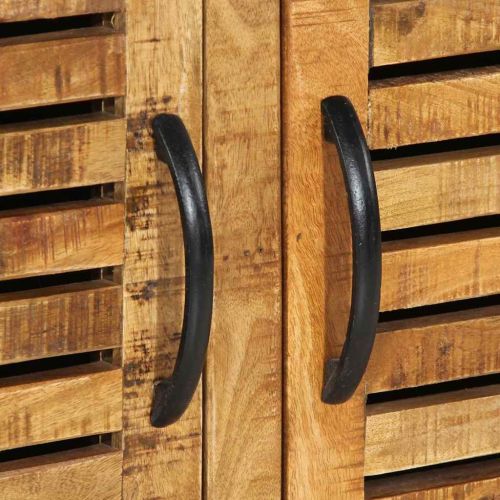 Шкаф за обувки Кафяво 110 x 38 x 45 cm Солидно мангово дърво