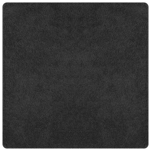 Антихлъзгащ shaggy килим Тъмносив 160 x 160 cm ПП