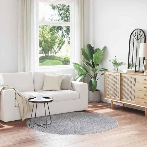 Антихлъзгащ shaggy килим Сив 160 x 160 cm ПП