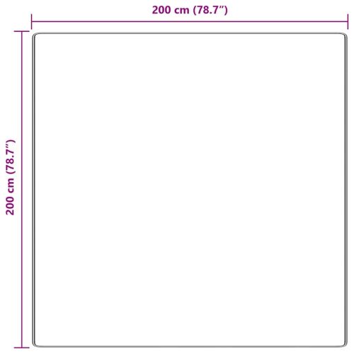 Антихлъзгащ shaggy килим Крем 200 x 200 cm ПП