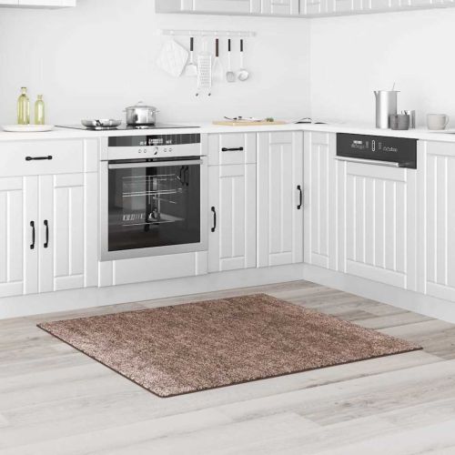 Антихлъзгащ shaggy килим Кафяво 120 x 120 cm ПП