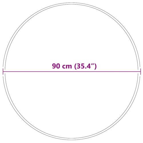 Антихлъзгащ shaggy килим Кафяво 90 x 90 cm ПП