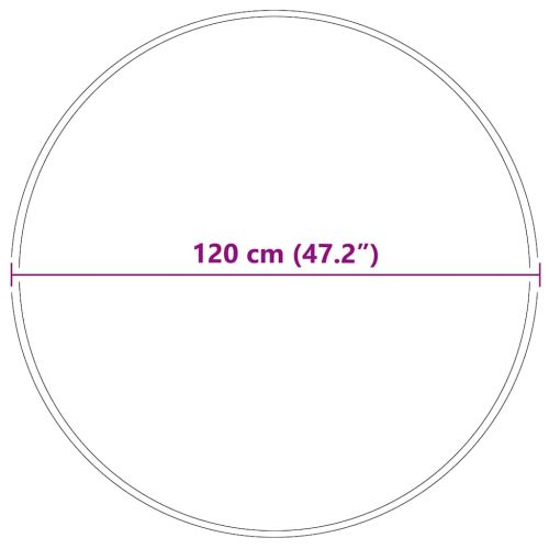 Антихлъзгащ shaggy килим Кафяво 120 x 120 cm ПП