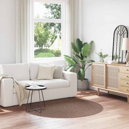 Антихлъзгащ shaggy килим Кафяво 160 x 160 cm ПП