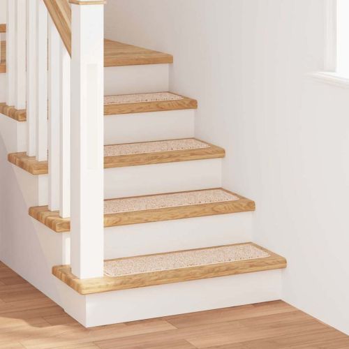Килимчета против подхлъзване за стълби 15 pcs Крем 75 x 20 cm