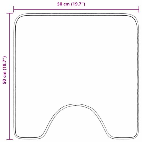 Нескользяща постелка за баня с изрезка за тоалет Зелен