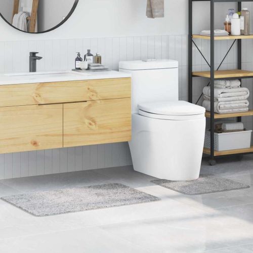 Комплект антислип килими за баня 2 pcs Сив ПП