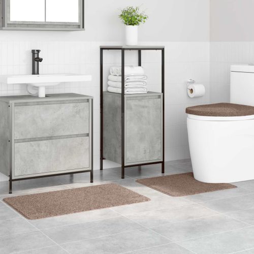 Комплект антислип килими за баня 3 pcs Кафяво ПП