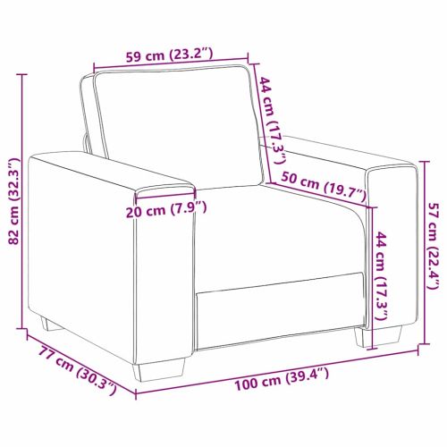 Диван 59cm Тъмен зелен текстил