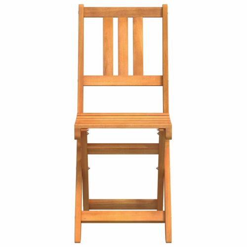 Градински стол 2 pcs Натурален маслен 40 x 42 x 85 см