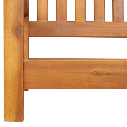 Лавица с люлка Кафяво 110 x 56 x 58.5 см Солидно акациево дърво