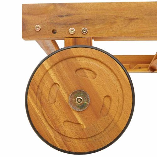 Шезлонг Бежово 200 x 67 x 84 см Солидно акациево дърво