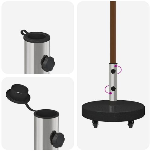 Основа за чадър Черно 45 x 45 x 45 cm