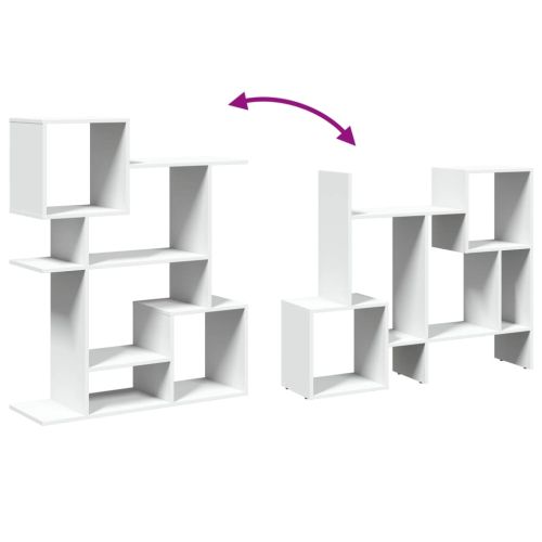 Разделител за стая / библиотека, бял, 92x29x112 см