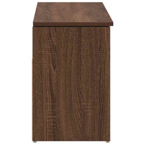 Пейка за обувки, кафяв дъб, 102x30,5x45 см, инженерно дърво