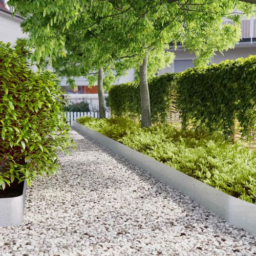 Краища за тревни площи 10 бр. 20x103 cm поцинкована стомана