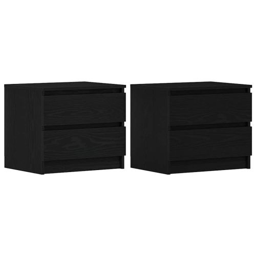 Нощен шкаф 2 pcs Черния дъб 50 x 40 x 43,5 см Инженерно дърво
