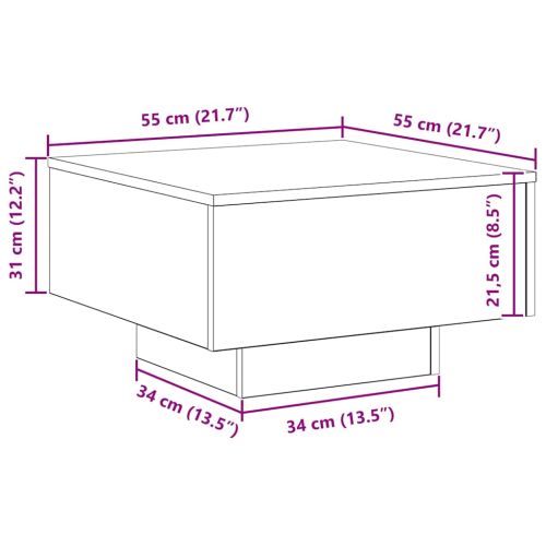 Масичка за кафе Старо дърво 55 x 55 x 31 см Инженерно дърво