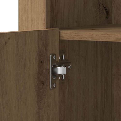 LED конзолна маса 2 pcs Дъб 41 x 37 x 67 см Инженерно дърво