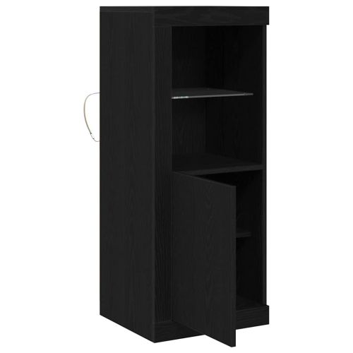 LED конзолна маса Черно 41 x 37 x 100 см Инженерно дърво