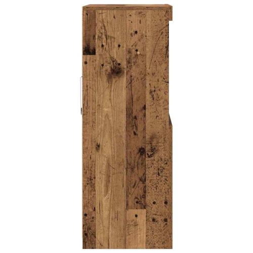 LED конзолна маса Кафяво 60 x 37 x 100 см Инженерно дърво