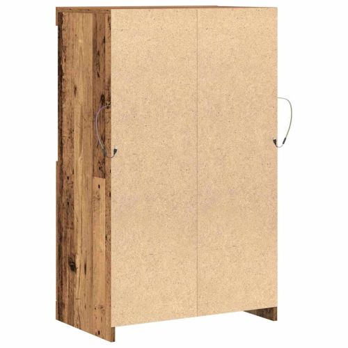 LED конзолна маса Кафяво 60 x 37 x 100 см Инженерно дърво