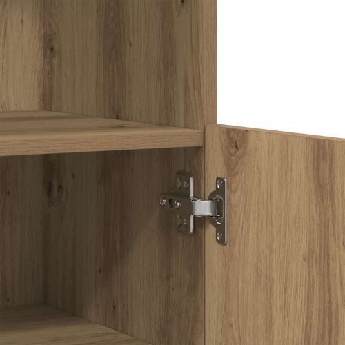 LED конзолна маса Кафяво 60 x 37 x 100 см Инженерно дърво