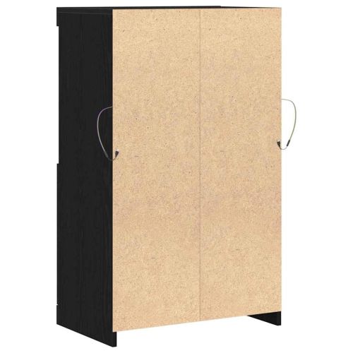 LED конзолна маса Черно 60 x 37 x 100 см Инженерно дърво