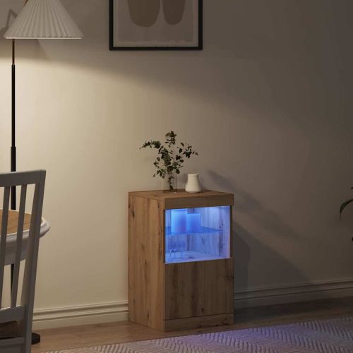 LED конзолна маса Дъб 41 x 37 x 67 см Инженерно дърво