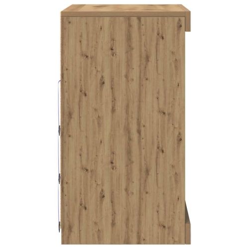 LED конзолна маса Дъб 60,5 x 37 x 67 см Инженерно дърво