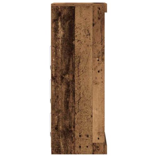 LED конзолна маса Старо дърво 41 x 37 x 100 см Инженерно дърво