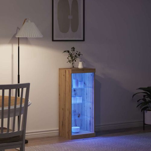 LED конзолна маса Дъб 41 x 37 x 100 см Инженерно дърво