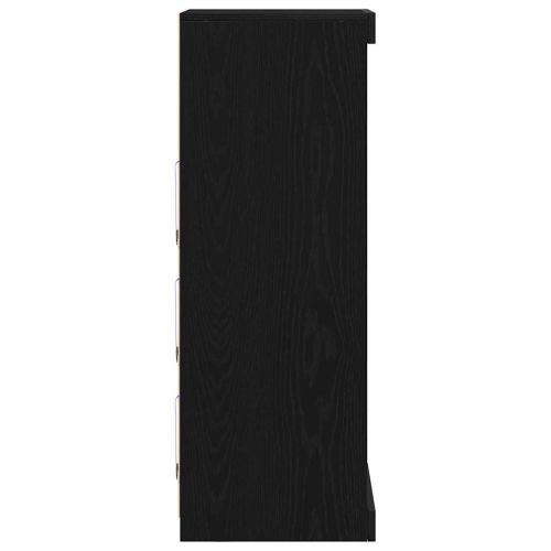 LED конзолна маса Черния дъб 41 x 37 x 100 см Инженерно дърво