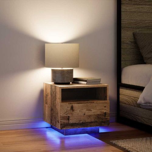 Нощен шкаф 2 pcs Старо дърво 40 x 39 x 37 см Инженерно дърво