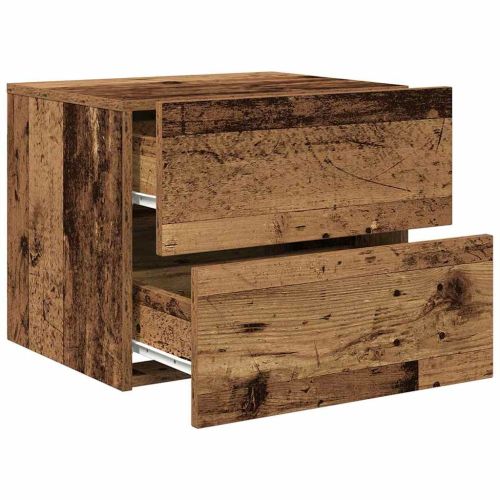 Нощен шкаф 2 pcs Старо дърво 50 x 39 x 41 cm Инженерно дърво