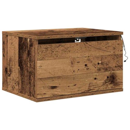 Стенен шкаф за нощно шкафче Старо дърво 50 x 36 x 30 см