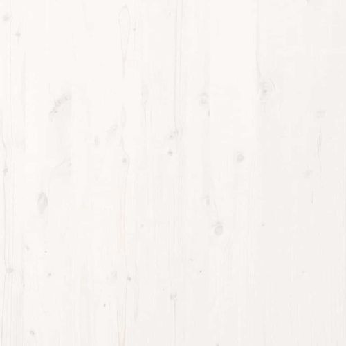 Рамка за легло Бяло 215,5 x 205,5 x 69,5 см Солиден бор